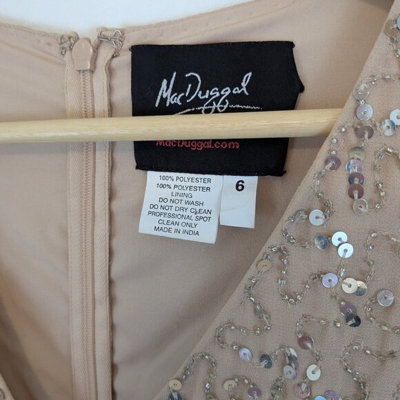 Mac Duggal 10740 Sequin Gown with Embellished Hemlin and Belt - Picture 8 of 16